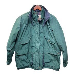 Mulberry Street Vintage 90’s Green and Blue Puffer Coat